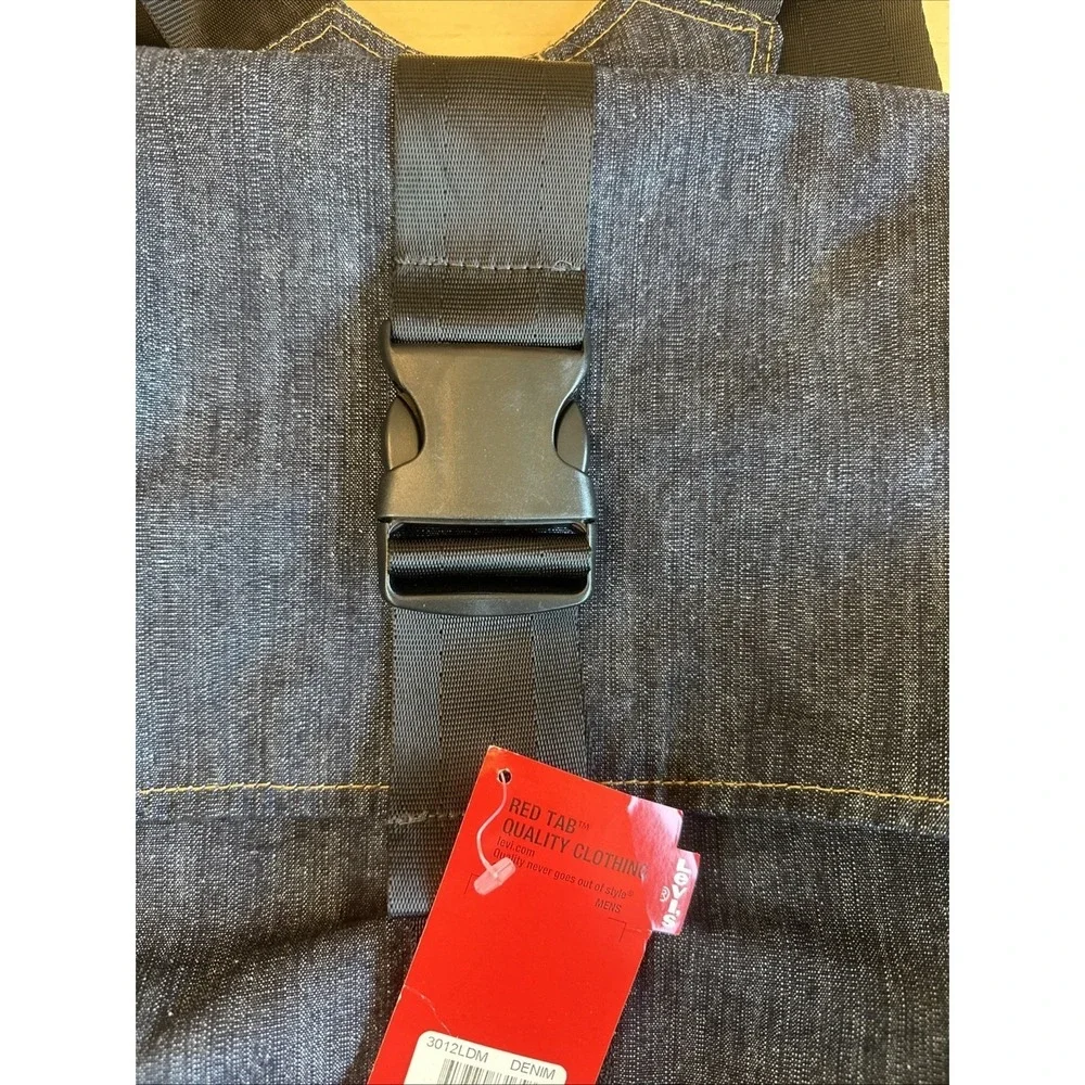 Vintage RARE Y2K 1999 Levi's Denim Jean Backpack‎ RED TAB Bag Buckle NEW NOS